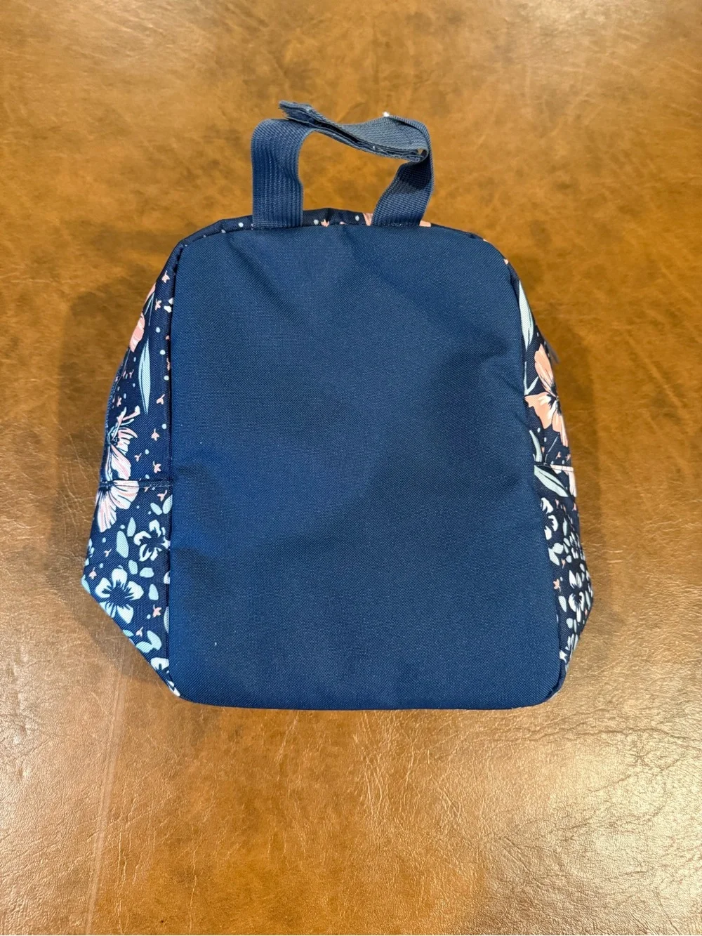 JanSport Kids Floral Navy Lunch Bag - Pink & White Flowers - School Ready